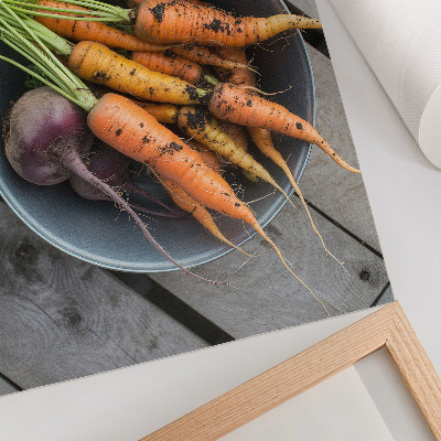 Poster Ciotola per verdure succose in legno stile rustico