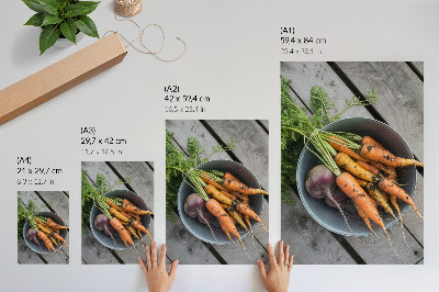 Poster Ciotola per verdure succose in legno stile rustico