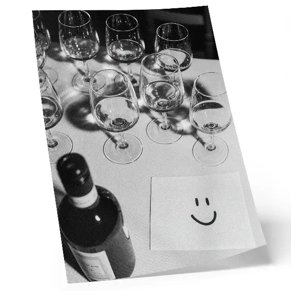 Poster con stampa elegante dai contrasti in bianco e nero