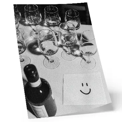 Poster con stampa elegante dai contrasti in bianco e nero