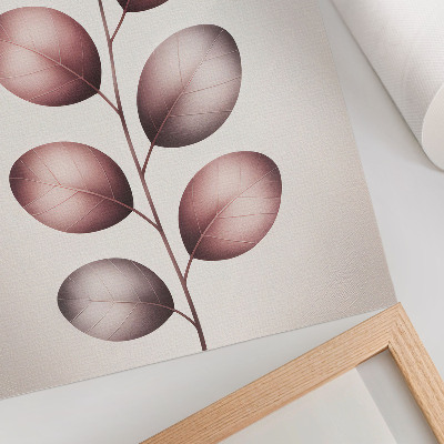 Stampa su tela Ramo con foglie rosa minimalismo leggerezza