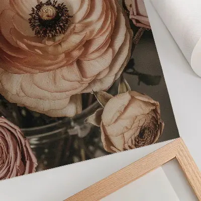 Foto su tela fiori pastello con eleganza, armonia e sensualità