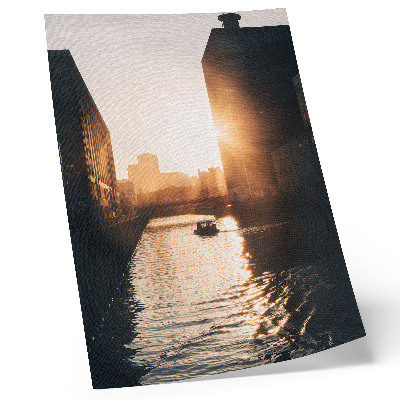 Stampa su tela Edifici industriali alla luce del sole