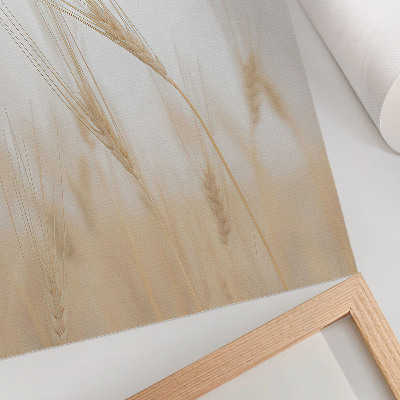 Foto su tela Eleganza minimalista delle spighe di grano