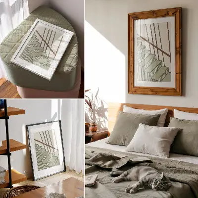 Poster geometria della scala con dinamismo, minimalismo ed eleganza