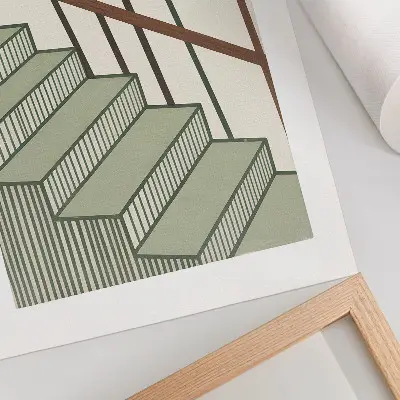 Poster geometria della scala con dinamismo, minimalismo ed eleganza