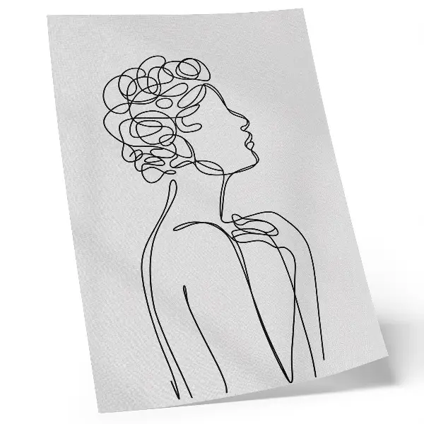 Foto su tela immagine minimalista di una silhouette femminile