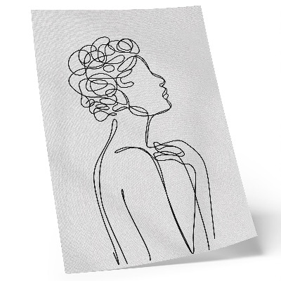 Foto su tela Un'immagine minimalista di una silhouette femminile
