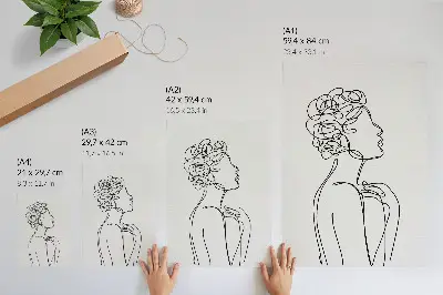 Foto su tela immagine minimalista di una silhouette femminile