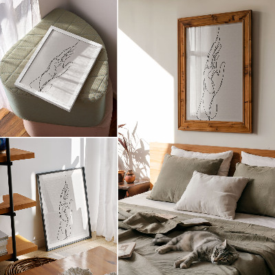 Foto su tela Eleganza minimalista e moderna, realizzata a mano.