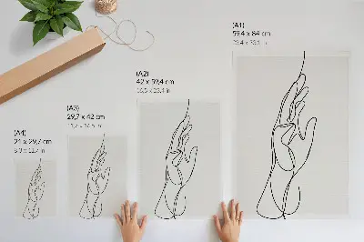 Foto su tela dal design minimalista e moderno realizzato a mano