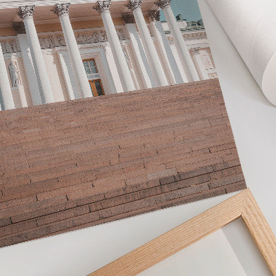 Foto su tela Edificio con colonne ed eleganti dettagli architettonici.
