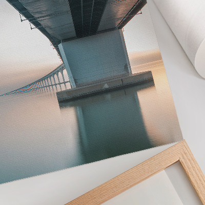 Poster Ponte sull'acqua, eleganza minimalista, modernità