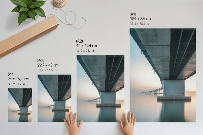 Poster Ponte sull'acqua, eleganza minimalista, modernità