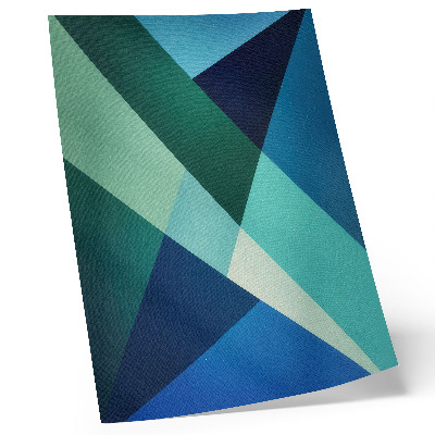Stampa su tela Triangoli verdi e blu di intensità variabile