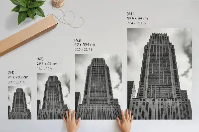 Poster grattacielo minimalista che esprime armonia e austerità