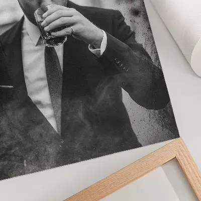 Stampa su tela ritratto in bianco e nero elegante