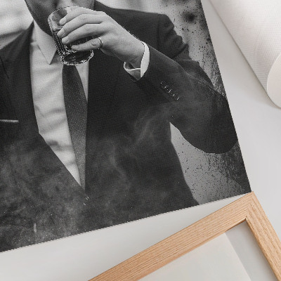 Stampa su tela Un ritratto in bianco e nero pieno di eleganza