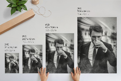 Stampa su tela Un ritratto in bianco e nero pieno di eleganza