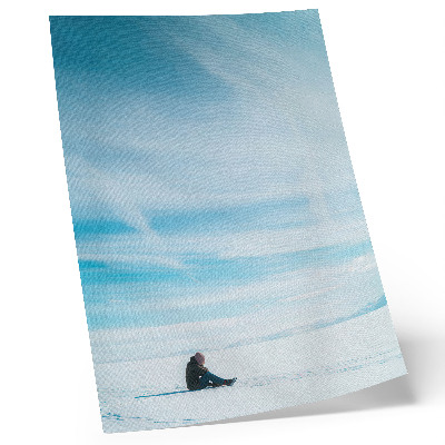 Poster Cielo azzurro sopra una distesa innevata, silenzio e spazio