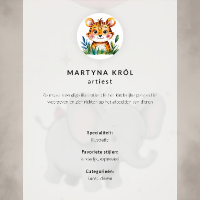 Poster Elefante con un palloncino, gioia dei bambini, rosa