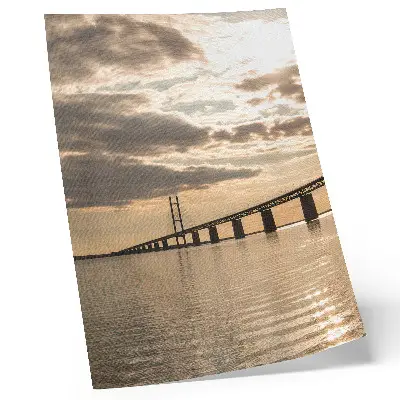 Stampa su tela ponte sull'acqua al tramonto
