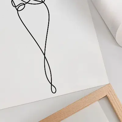 Foto su tela con design minimalista a forma di cuore per coppie
