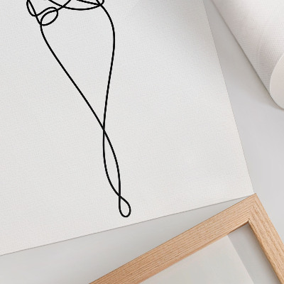 Foto su tela Design minimalista per coppie con linea a forma di cuore