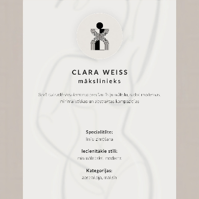 Poster Disegno a tratto con persona e fiore, semplicità ed eleganza