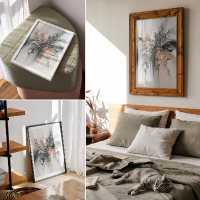 Poster forme astratte fluide grigio rosa beige