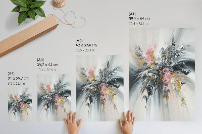 Poster forme astratte fluide grigio rosa beige