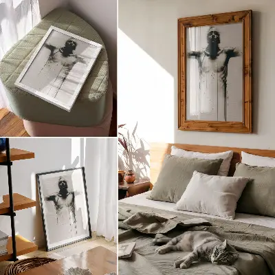 Poster con contrasto drammatico in bianco e nero che trasmette ansia