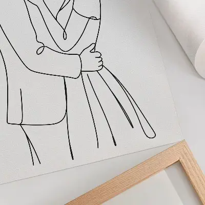 Poster figura snella con linee perfette e pochi dettagli