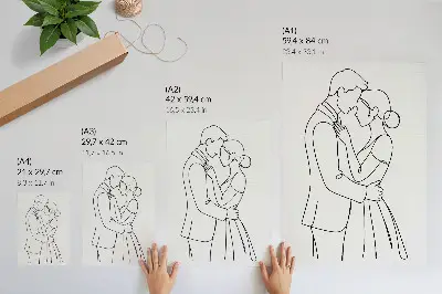 Poster figura snella con linee perfette e pochi dettagli