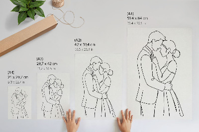 Poster Figure snelle, linee perfette, mancanza di dettagli