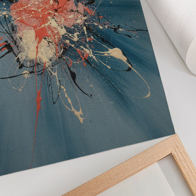 Foto su tela Rosa blu dinamica con accenti color crema nero