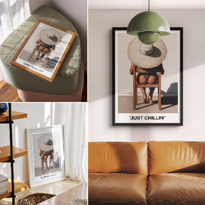 Poster Cappello dal design minimalista per un'atmosfera rilassante.