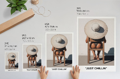 Poster Cappello dal design minimalista per un'atmosfera rilassante.