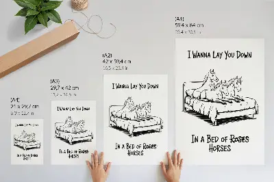 Stampa su tela con illustrazioni di animali umoristici in bianco e nero