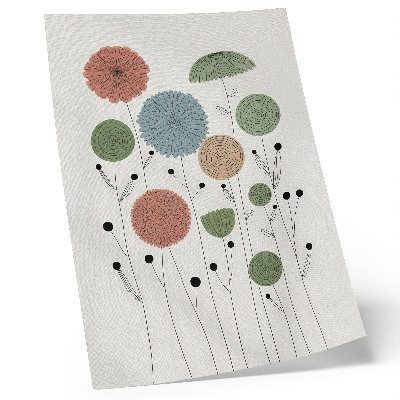 Stampa su tela Fiori geometrici dalle tonalità pastello, stile moderno