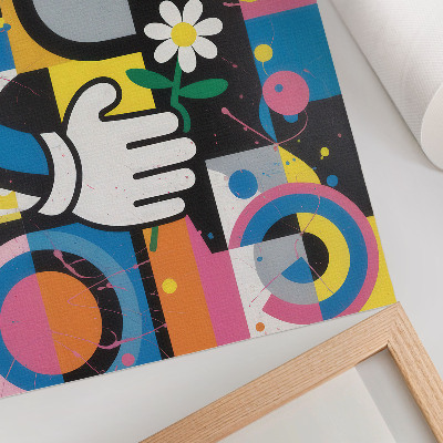Poster Astrazione geometrica, colori vivaci, contrasti