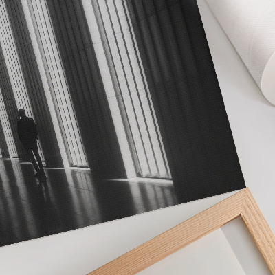 Foto su tela Motivi geometrici in bianco e nero, luce spaziale