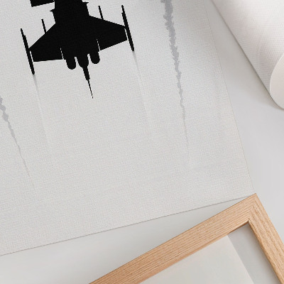 Poster Piano nero su sfondo bianco, contrasto minimalista