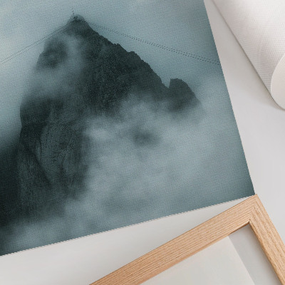 Poster Montagna monocromatica, atmosfera mistica, pace