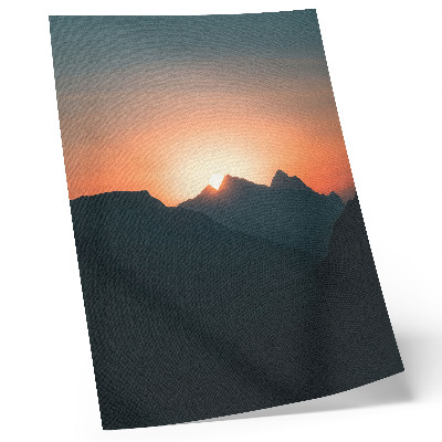 Stampa su tela Tramonto in montagna, pace magica