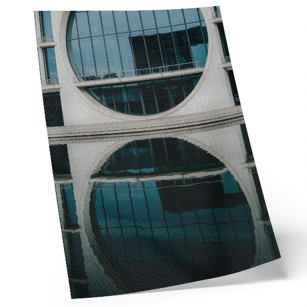 Stampa su tela Architettura moderna, il vetro riflette l'edificio