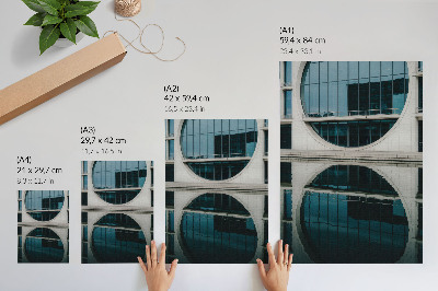 Stampa su tela Architettura moderna, il vetro riflette l'edificio