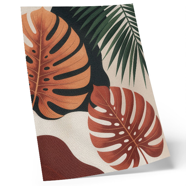 Stampa su tela Foglie tropicali, colori vivaci, modernità