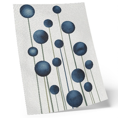 Stampa su tela Cerchi blu su linee verticali