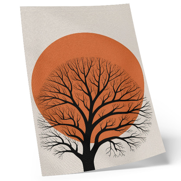 Poster Albero minimalista, forte contrasto, composizione armoniosa